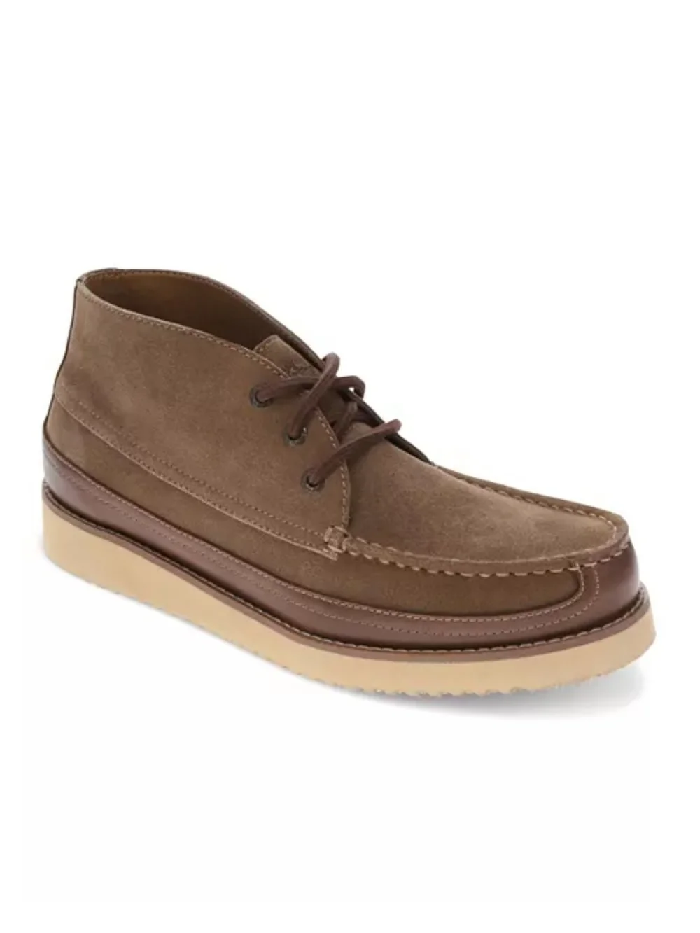 Men's Brown Suede Moc Toe Chukka Boots Size 8